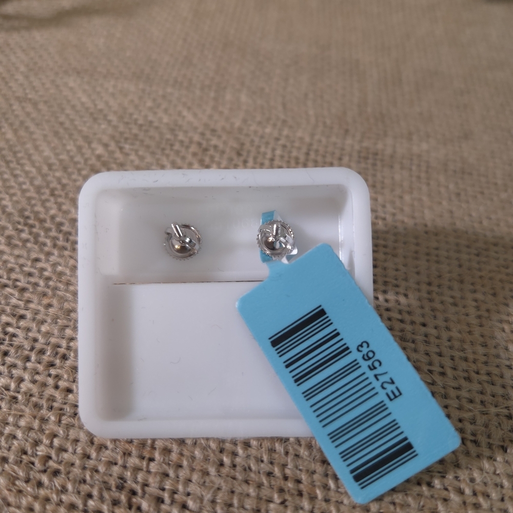 NWT 925 Sterling Silver 8.0 CTW Moissanite Round Earrings - Picture 4 of 11